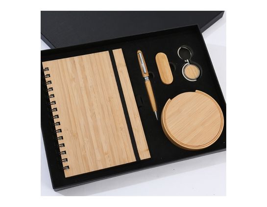 Eco-Friendly Custom Bamboo Gift Set with Logo