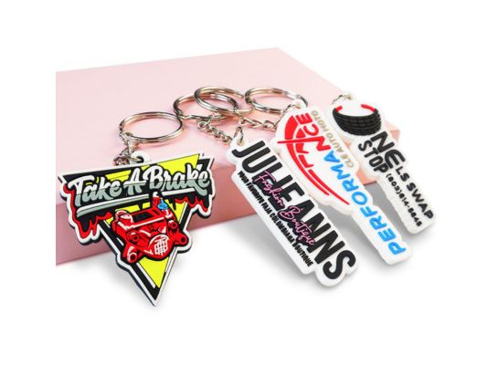Custom Plastic Keychains for Promotional Gifts - PVC Logo Printed Giveaways