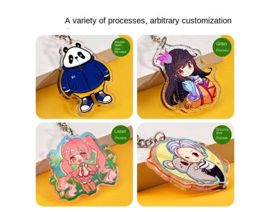 Custom Acrylic Keychains for Promotional Gifts - Bulk Orders with Logo Printing